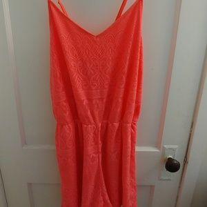 Florescent pink romper, size 2X